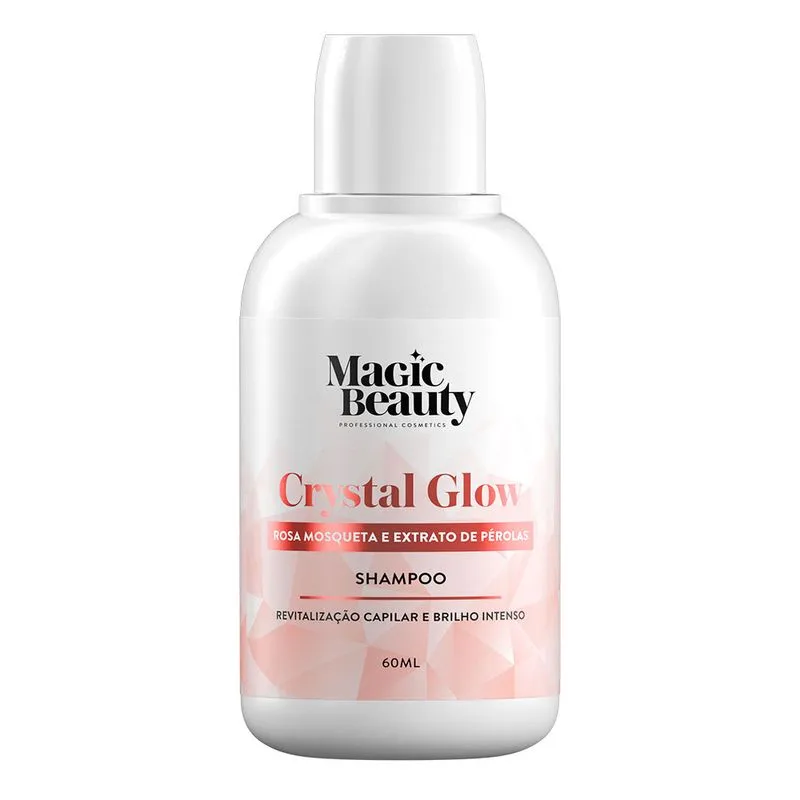 Magic Beauty Crystal Glow Mini Shampoo de Revitalização Capilar 60ml