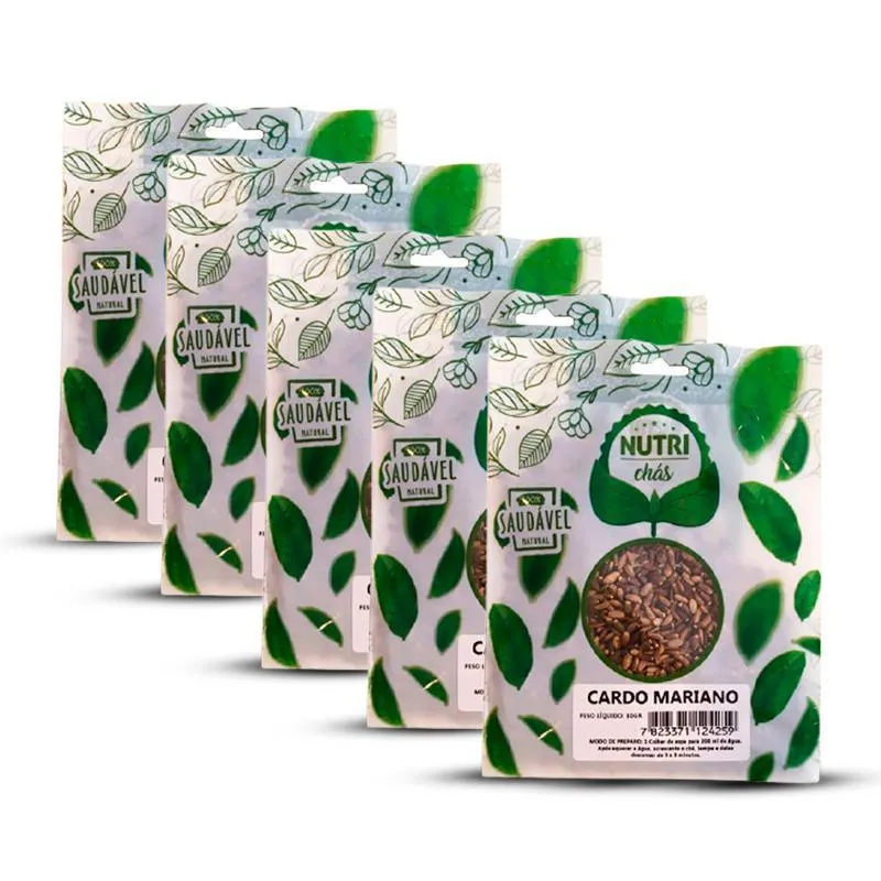 Kit 5 Chá De Cardo Mariano Premium 30 Gramas - 100% Natural