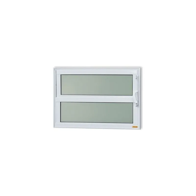 Janela De Alumínio Basculante 40x80cm Vidro Mini Boreal Elite Brimak Branco Branco