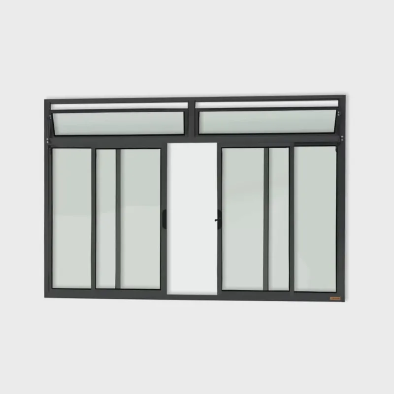 Janela Plus 4 Folhas com Bandeira Vidro Liso 120cm x 150cm Brimak