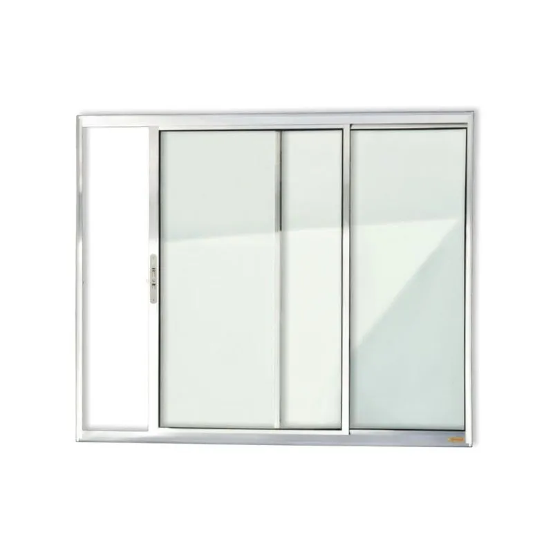 Janela De Aluminio De Correr 100x150cm 2 Folhas Com Vidro Liso Confort Brimak Brilhante Brilhante