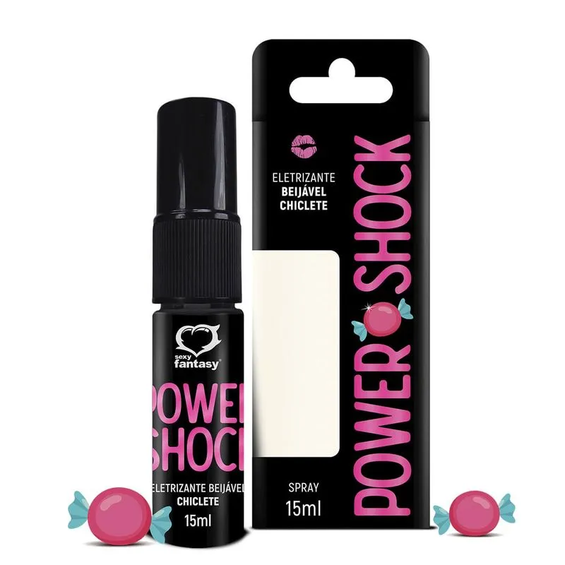 Power Shock Excitante Eletrizante Beijável Unissex 15ml Sexy Fantasy Power Shock Excitante Eletrizante Beijável Unissex Chiclete 15ml Sexy Fantasy