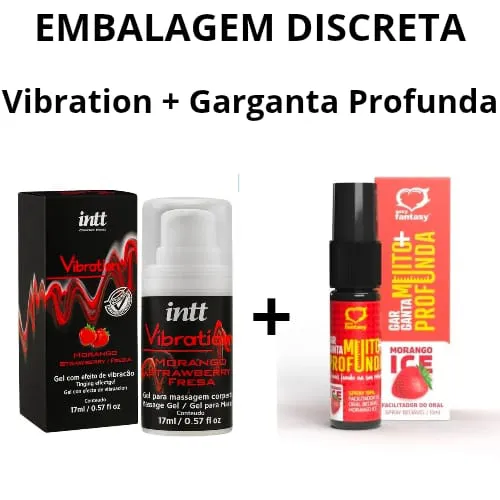 Gel Vibration + Spray Garganta Profunda Oral Perfeito Profundo Mais Saliva