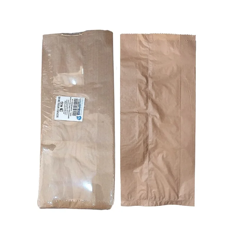 Saco de Papel Kraft 3Kg Liso c/ 500 un
