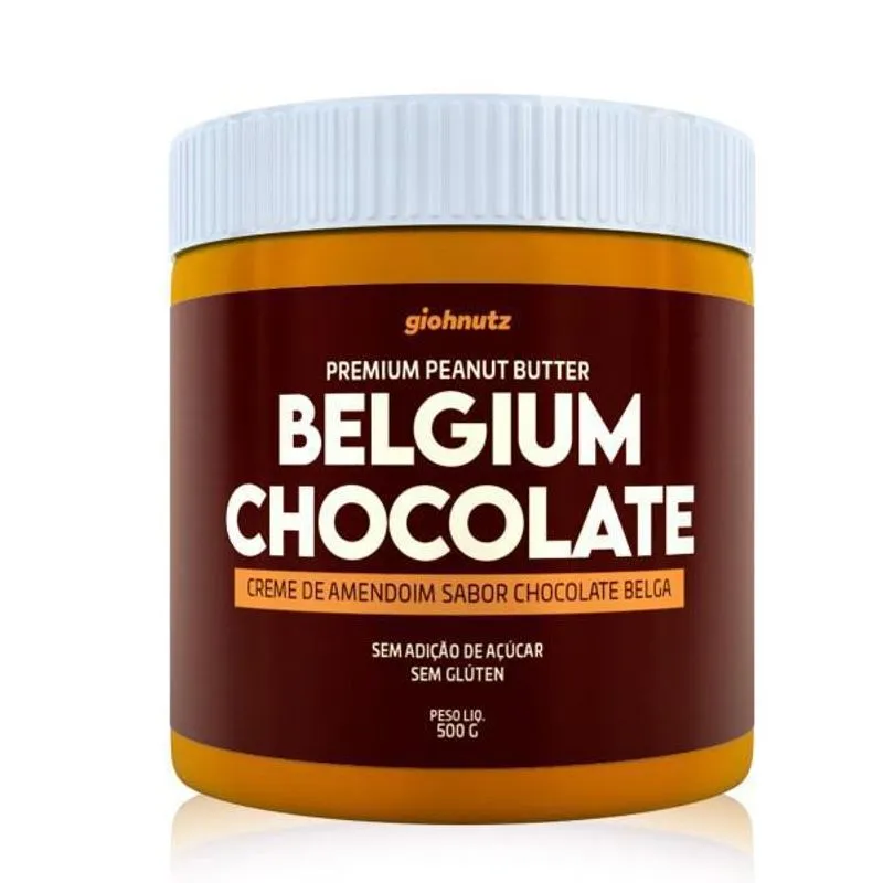 Pasta De Amendoim Premium Belgium Chocolate 500grs -giohnutz