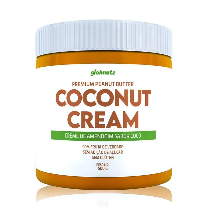 Pasta De Amendoim Premium Coconut Cream 500grs - Giohnutz