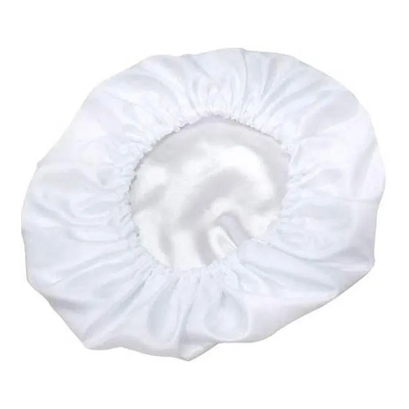 Touca Cetim Anti- Frizz Branca Novo Visual