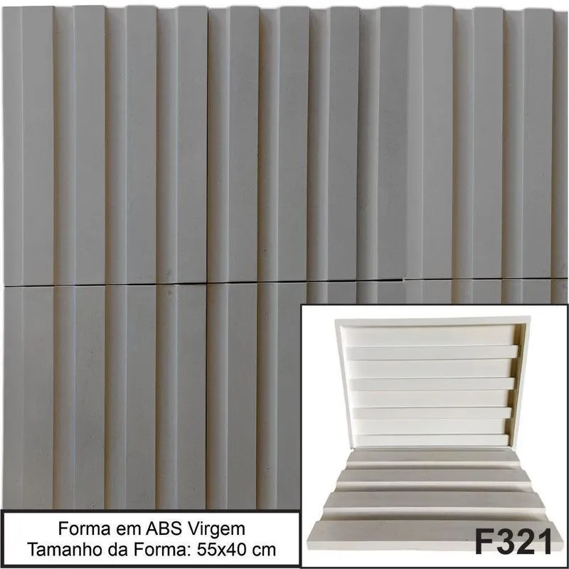Forma 3d F321 Abs 2 Mm Gesso E Cimenticio 55x40 Ripado Mini