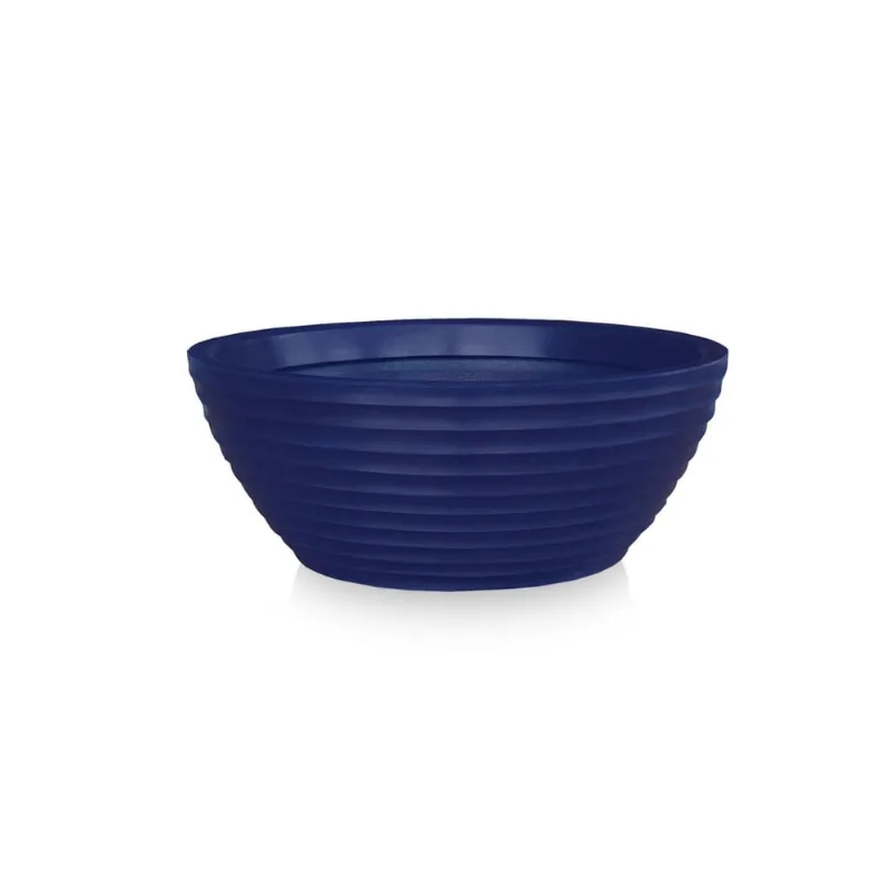 Vaso D Planta Bacia Cuia Polietileno Decorativo 30X12 Azul M