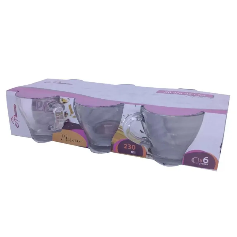 Xícaras De Café/ Chá 6 Unidades 230ml Morocco - Em Casa Tem