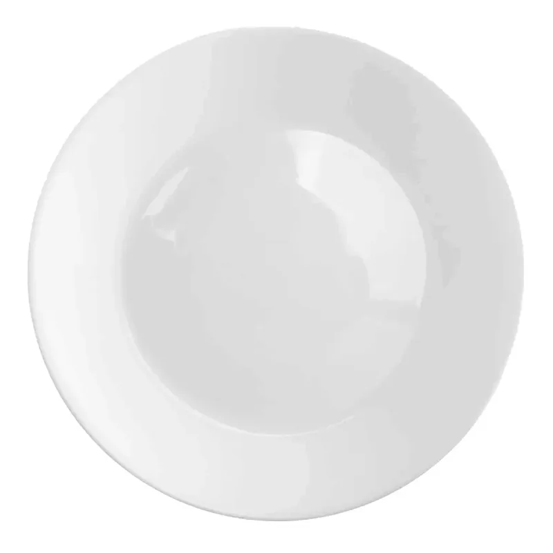 Prato Branco 25 Cm de Vidro