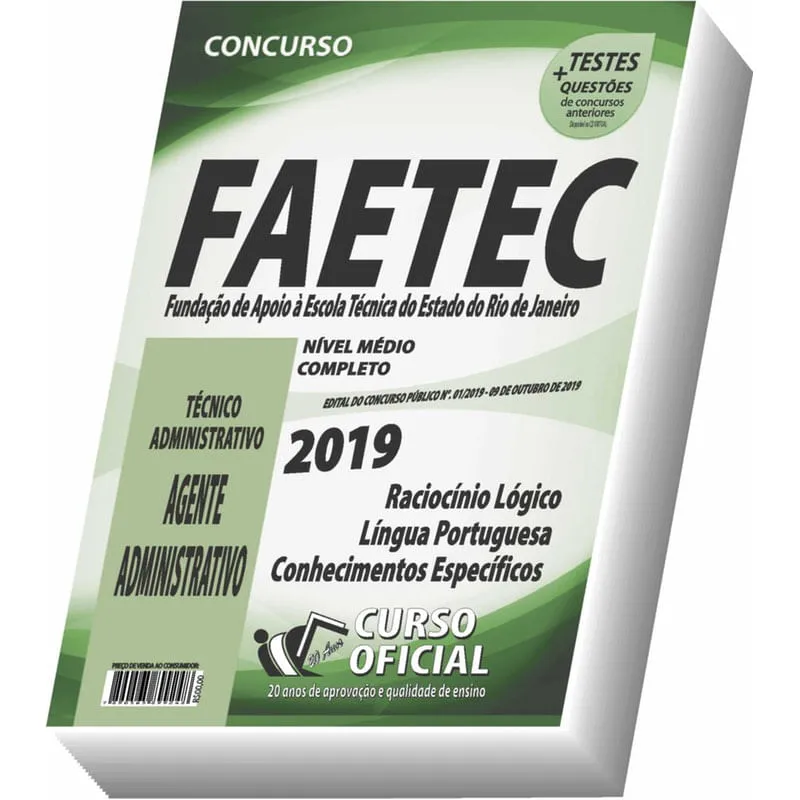 Apostila Faetec - Agente Administrativo
