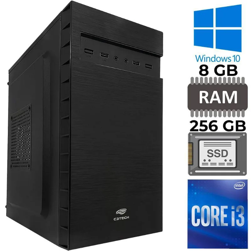 Computador Core I3-2120, Ram 8Gb, Ssd 256Gb, Gt-H61, Windows