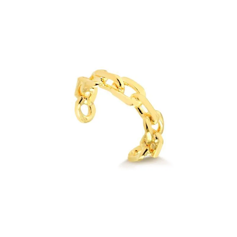 Piercing Fake Elo Cartier Folheado Em Ouro 18k