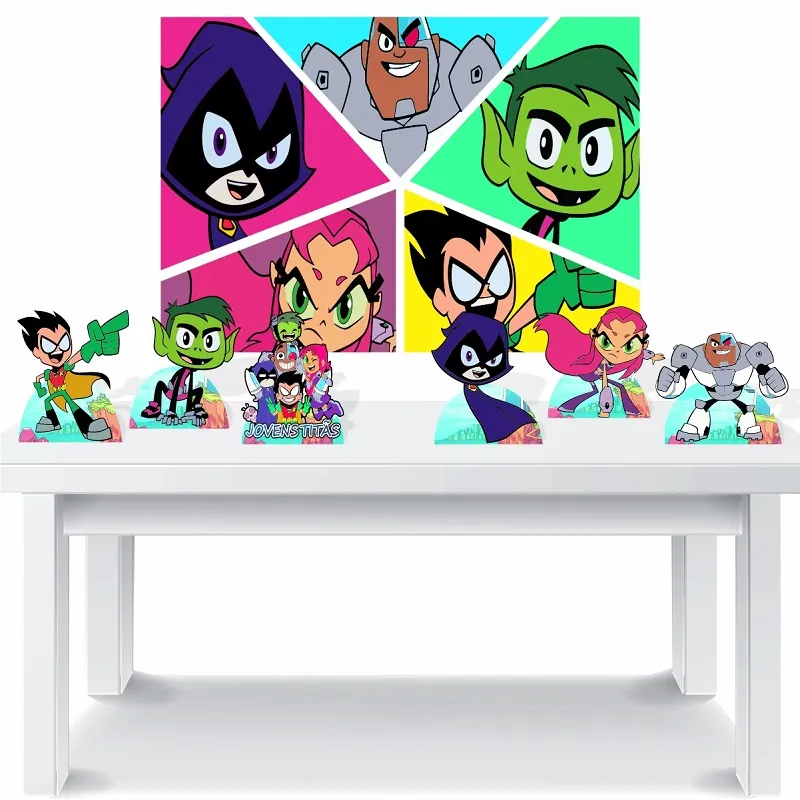 Kit 6 Displays De Mesa E Painel Jovens Titãs