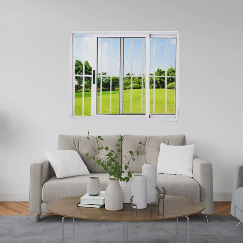 Janela Vitrô de Alumínio 2 Folhas 100 X 120cm Linha 25 com Grade Esquadrias Bergamo