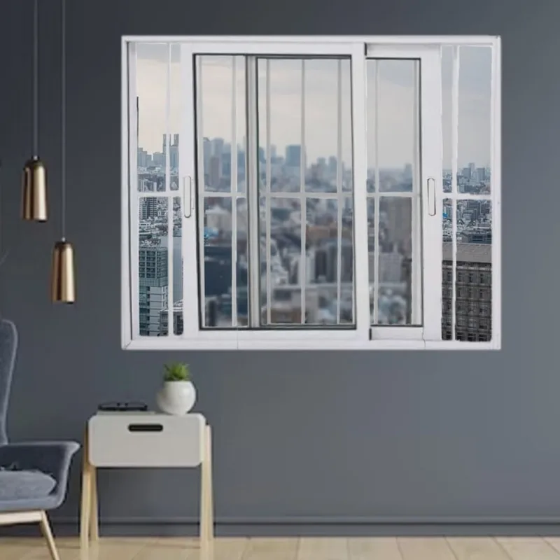 Janela Vitrô de Alumínio 2 Folhas Móveis 120 X 150cm Linha 25 com Grade