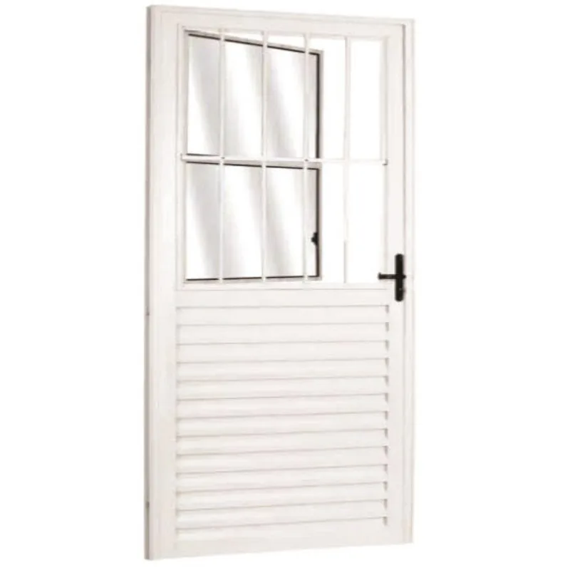 Porta Social Alumínio Branco 2.10 X 0.70 Linha 25 Esquerda