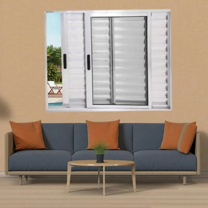 Janela Veneziana De Alumínio 3 Folhas 100 X 150cm Linha 25 Esquadrias Bergamo Brilhante