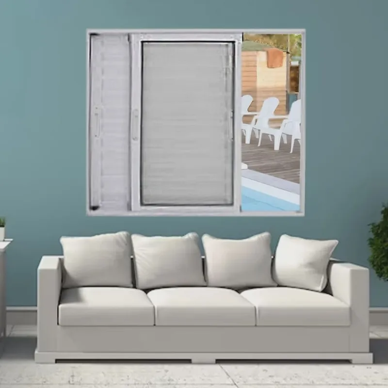 Janela Veneziana de Alumínio 3 Folhas Móveis 120x120cm Linha 25