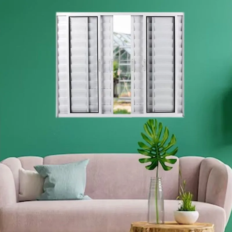 Janela Veneziana De Alumínio 6 Folhas 100 X 200cm Linha Modular Branco