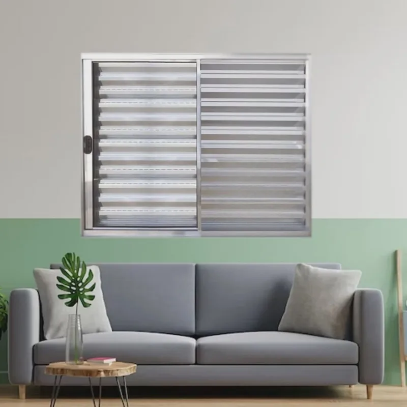 Janela Veneziana de Alumínio 3 Folhas 120 X 150cm Linha Modular Esquadrias Bergamo