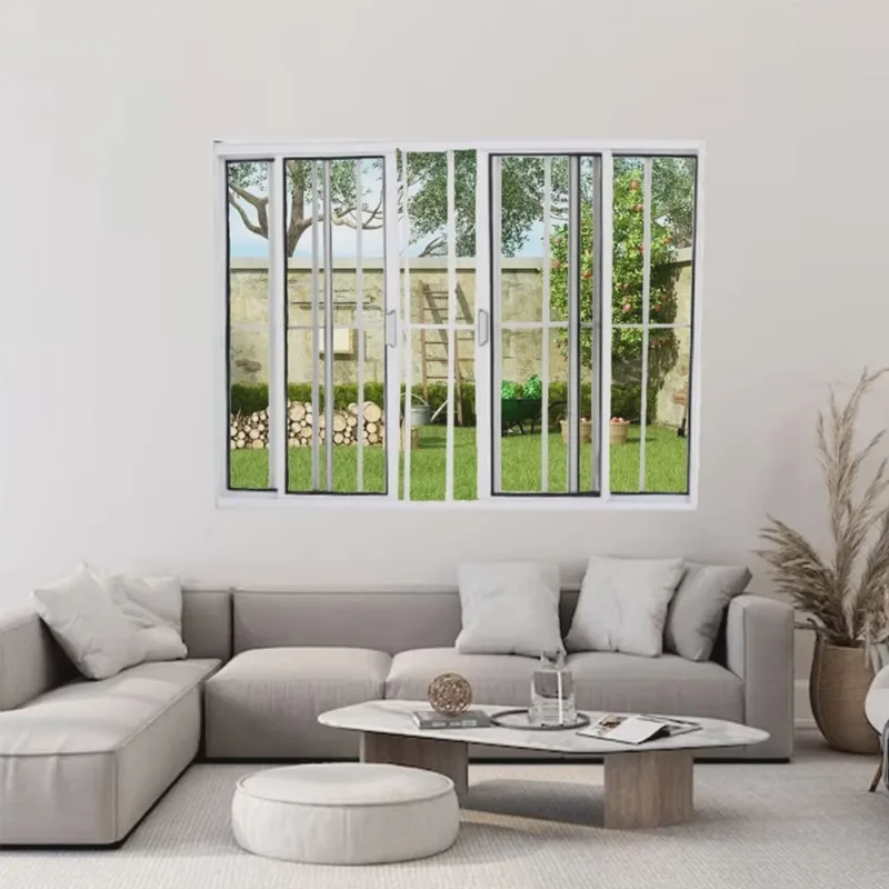 Janela Vitrô de Alumínio 4 Folhas 100 X 120cm Modular com Grade Esquadrias Bergamo
