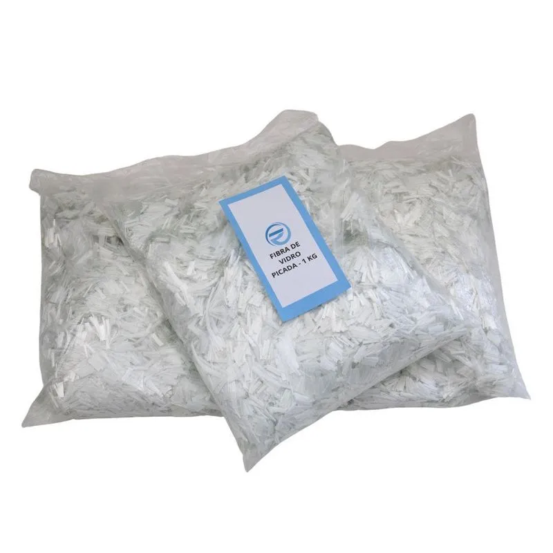 (2 Kg) De Fibra De Vidro Picada Para Concreto E Reboco