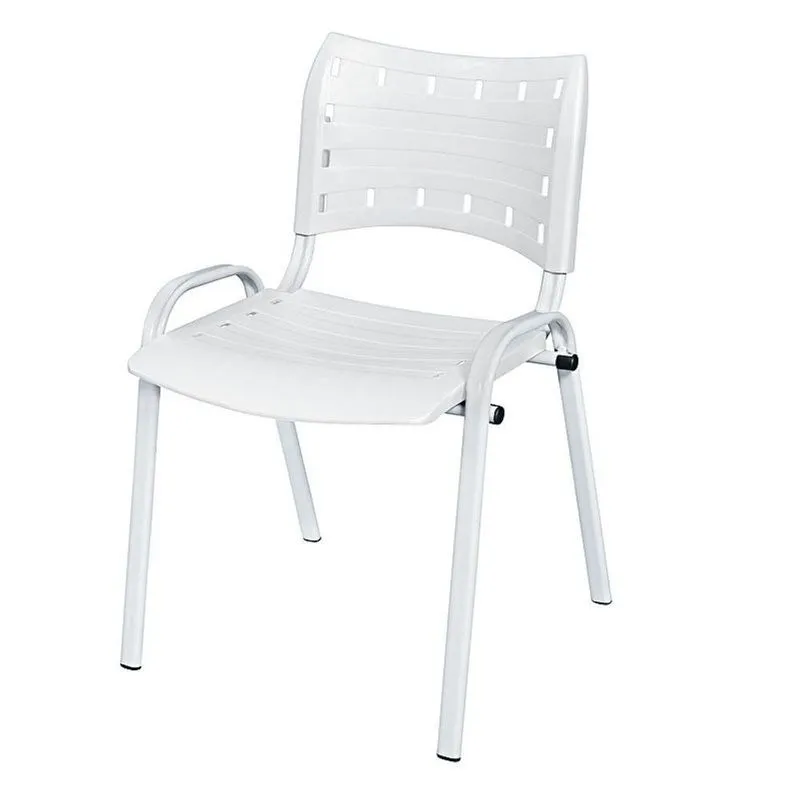 Cadeira Iso Base Branco , Escritório Branco Kit 9 Un