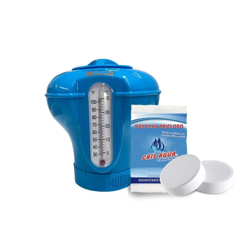 Kit 5 Pastilha Tricloro Cris Água E 1 Flutuador Com Sodramar