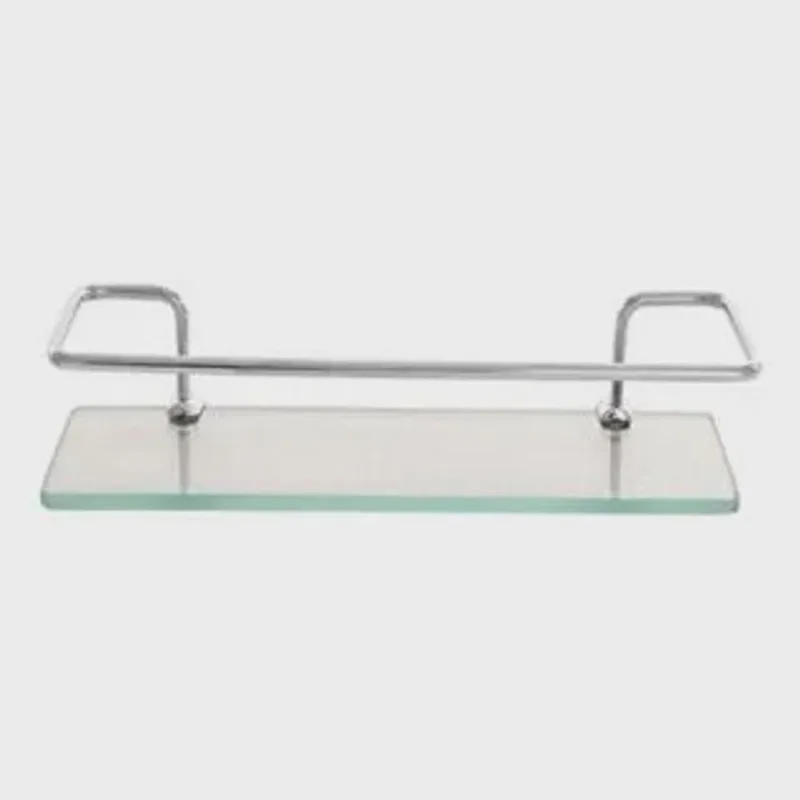 Porta shampoo reto inox c/ vidro 10605