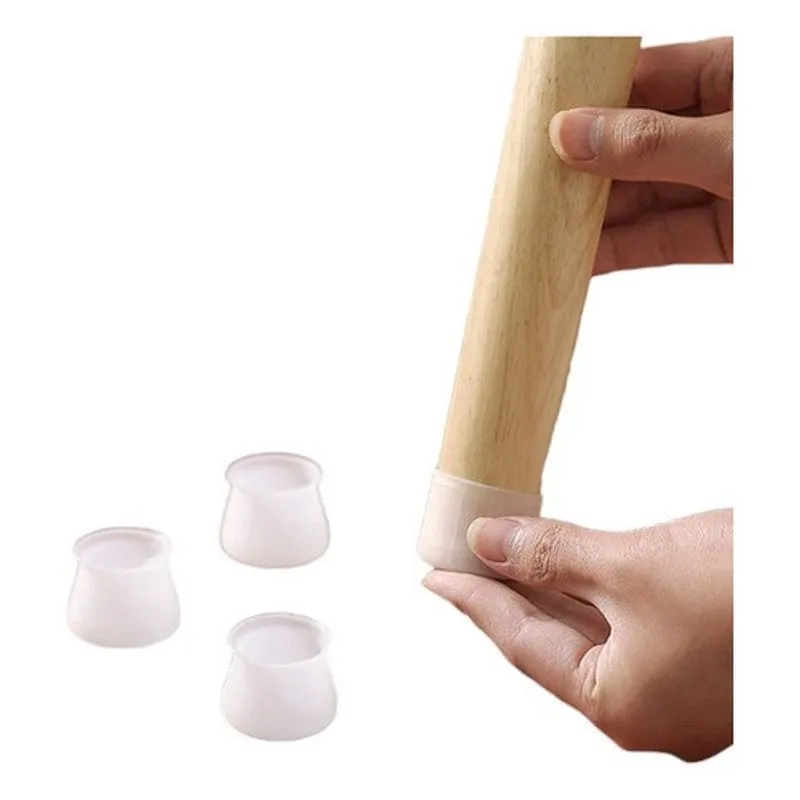 Kit 16 Protetores Pés Cadeiras Mesas Silicone Antiderrapante