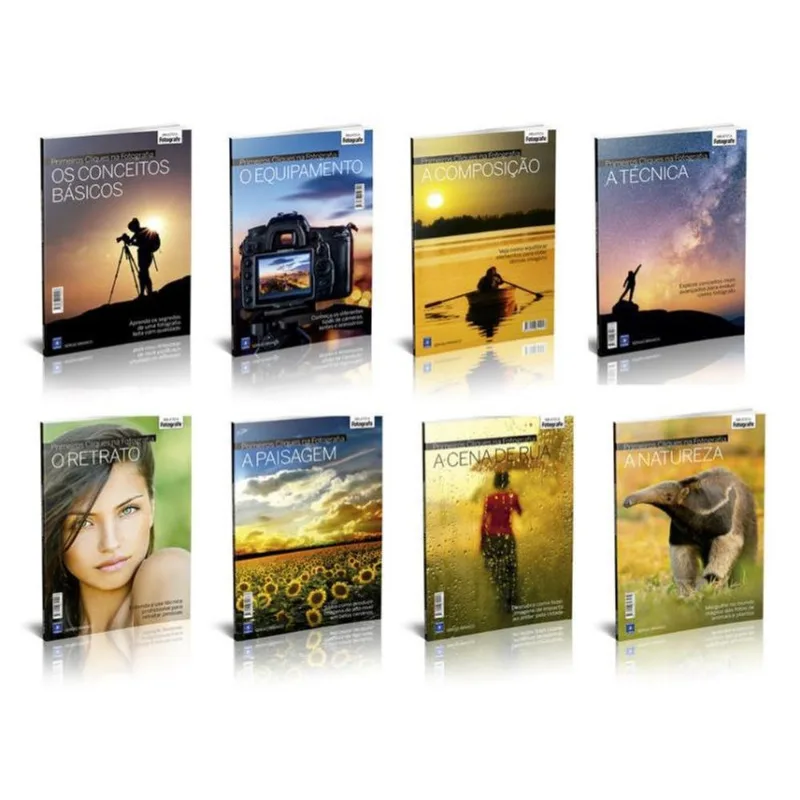 COLEÇÃO PRIMEIROS CLIQUES NA FOTOGRAFIA - 8 LIVROS
