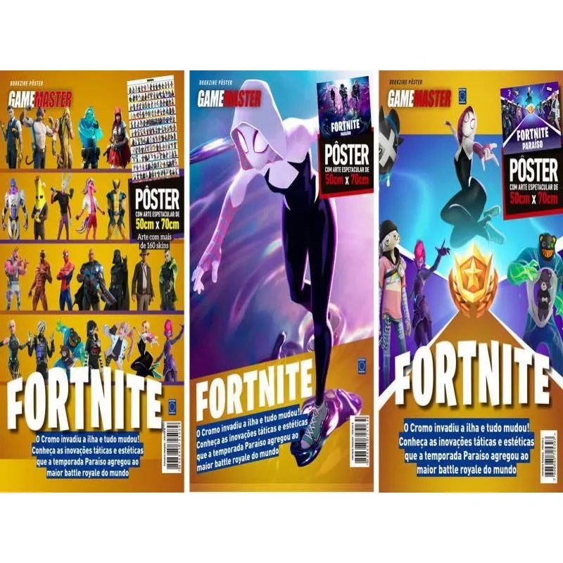 SUPERPÔSTER GAME MASTER - FORTNITE PARAÍSO - ARTE A+B+C