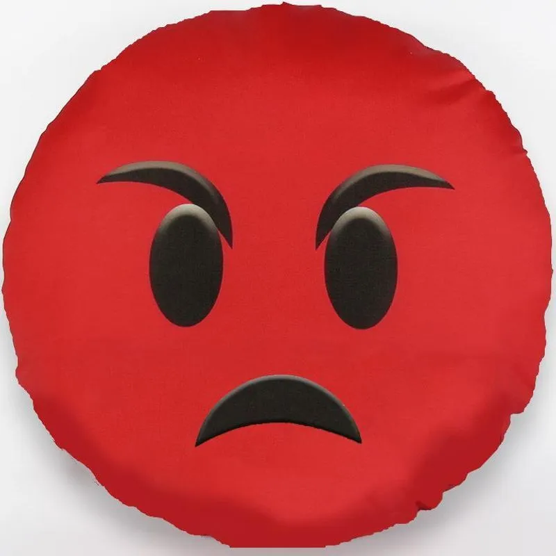 Almofada Emoji Estampado 34x34cm Com Zíper Bravo
