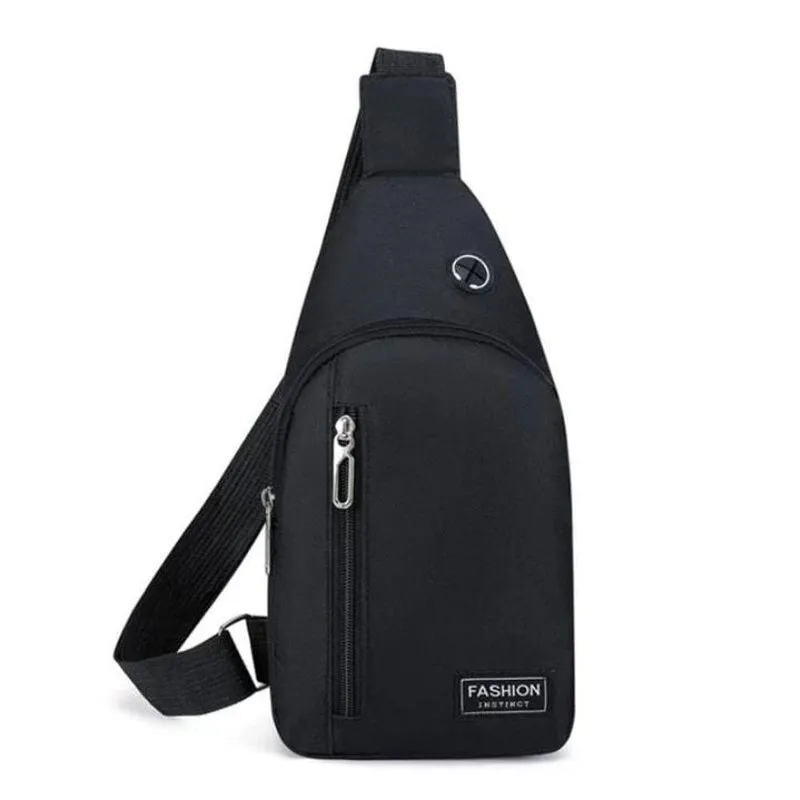 Bolsa Mochila Impermeável Transversal Crossbody Pochete Cor:preto,tamanho:único