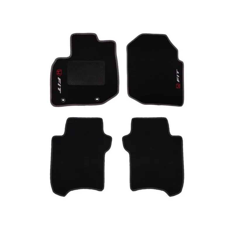 Kit Tapete De Carpete Honda Fit 2009 Até 2014 Grafite