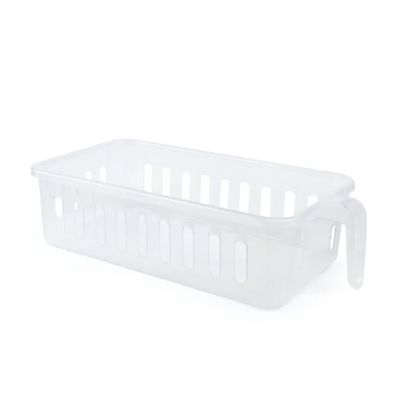 Cesta Plástica Transparente Com Alça Útil Bazar 33x16,9x8cm 3758 Cesta Plastica Transparente Com Alca Util Bazar 33x16,9x8cm 3758
