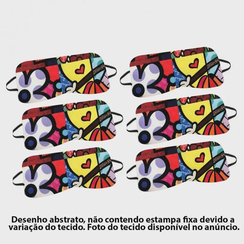 Kit 06 Máscaras de dormir para Repouso e Descanso Romero Brito - Ahazzo Móveis