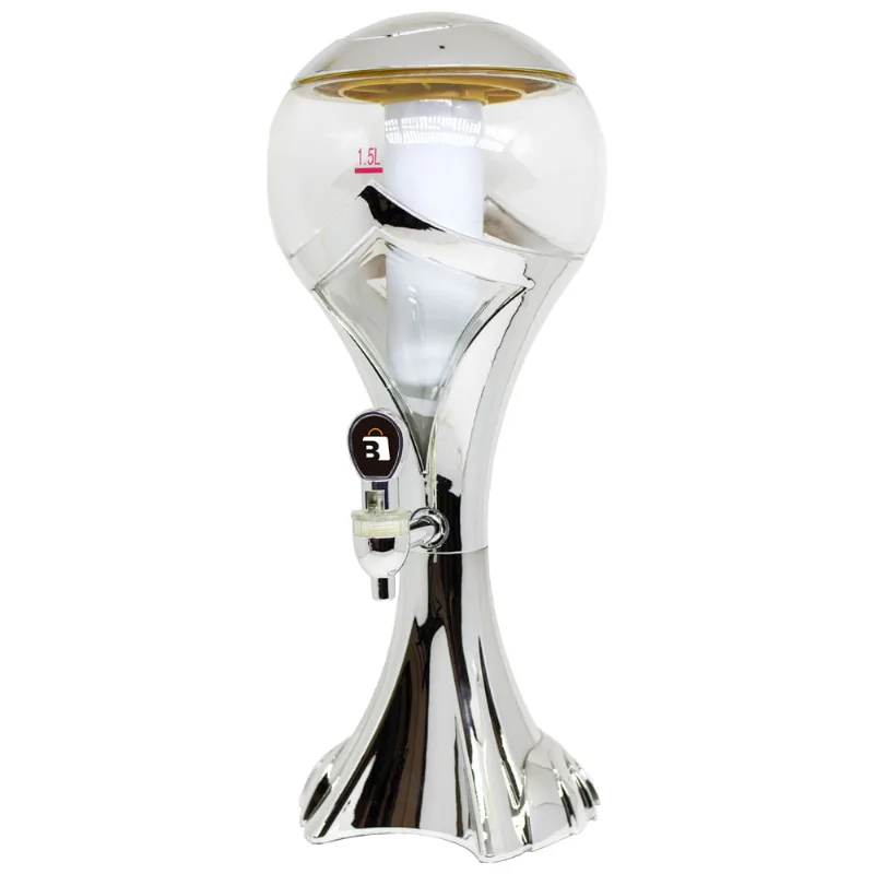 Torre De Chopp 1,5l Em Plastico Modelo Redondo - Prata