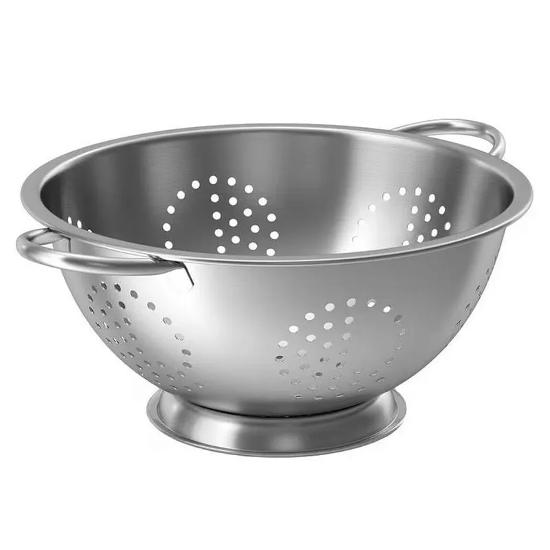 Escorredor De Macarrão Aço Inox Prime Grande 28cm