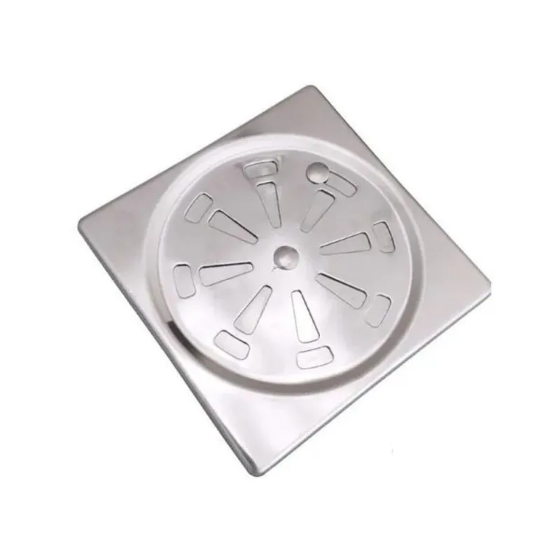 Ralo grelha inox 15X15 abre E fecha banheiro quadradro