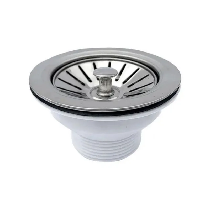 Válvula americana para cuba pia inox 3 1/2 pino de metal