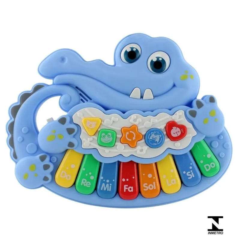 Teclado Musical Animalzinho Jacaré Sortido - Bbr Toys