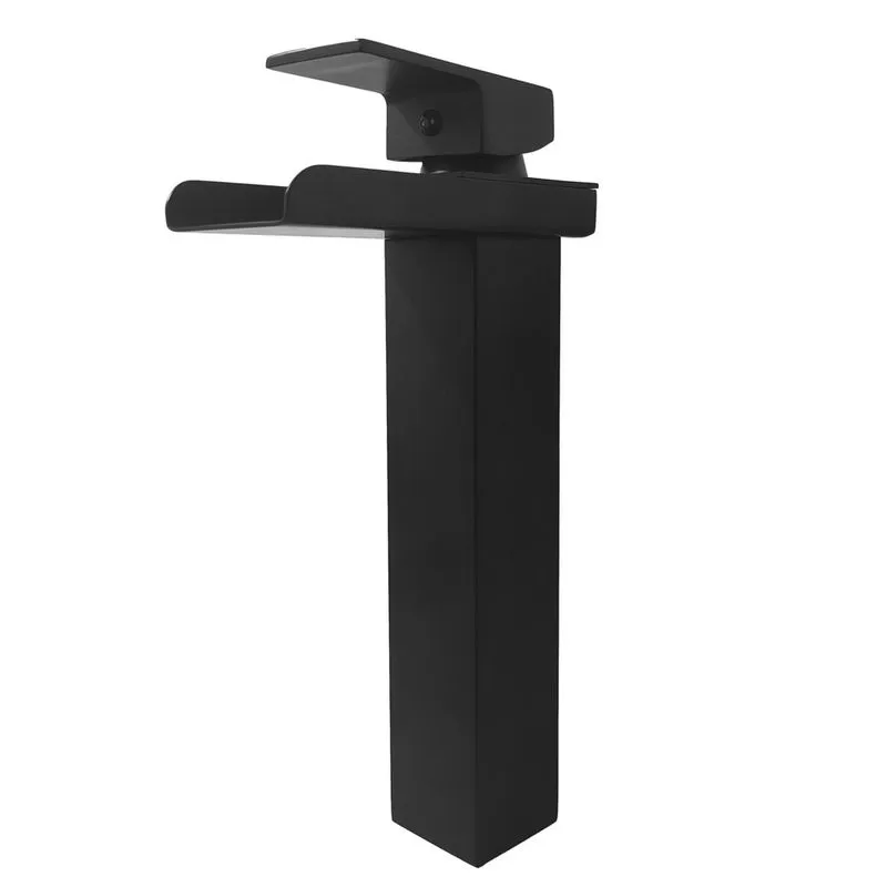 Torneira Banheiro Preta Misturador Monocomando Cascata