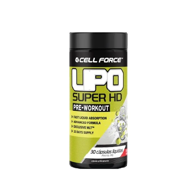 Pré-treino Lipo Super Hd 30 Cápsulas Líquidas Cell Force
