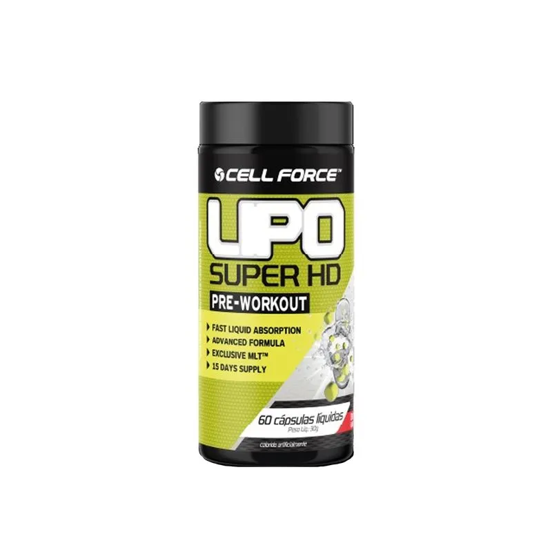 Pré-treino Lipo Super Hd 60 Cápsulas Líquidas Cell Force