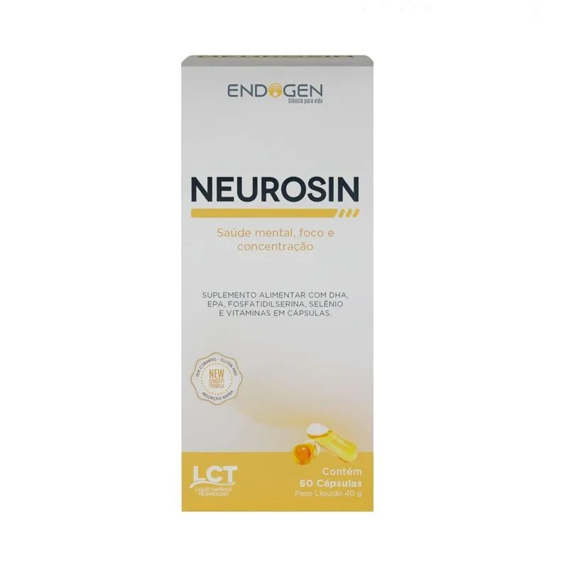 Neurosin Endogen 60 Cápsulas Suplemento Alimentar Rotina