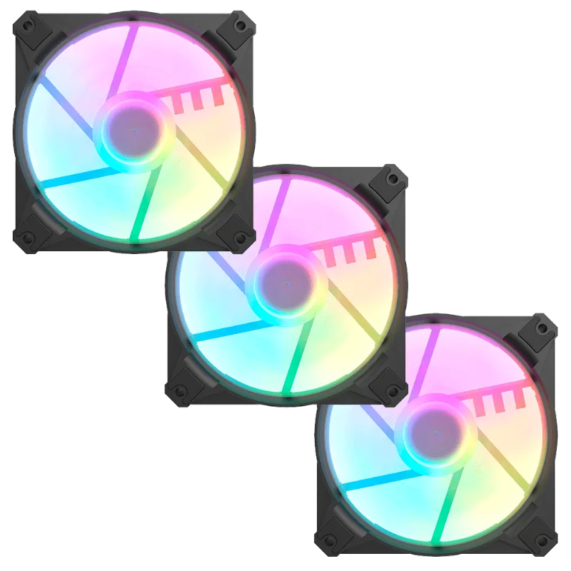 Cooler para Gabinete Preto Motospeed Hyrax Hcl603b 3 In 1 A-rgb