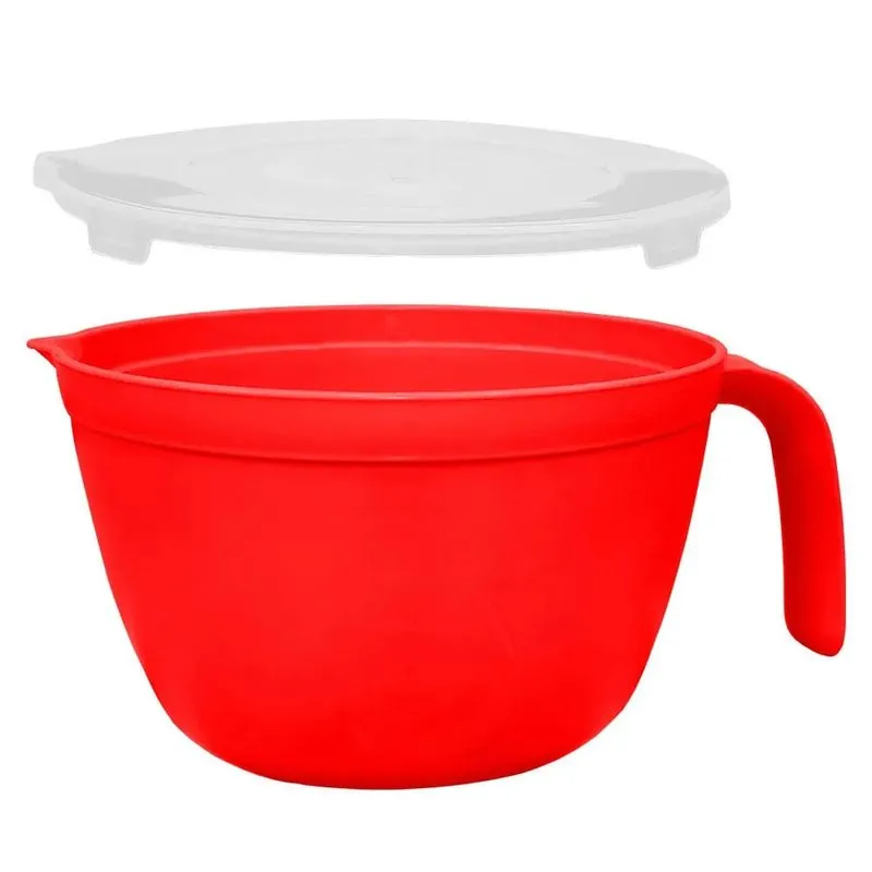 Tigela Inovar Multiuso Com Tampa 1,5l Vermelho Translu Tr-03